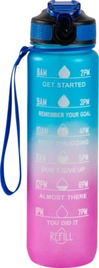 Drikkeflaske Blue And Pink 1000ml Hollywood Motivational Bottle