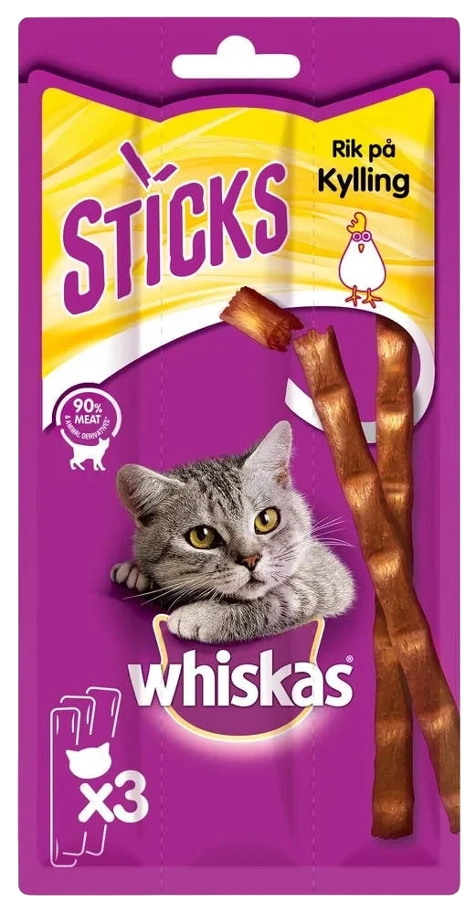 Sticks kattegodbit med kyllingsmak