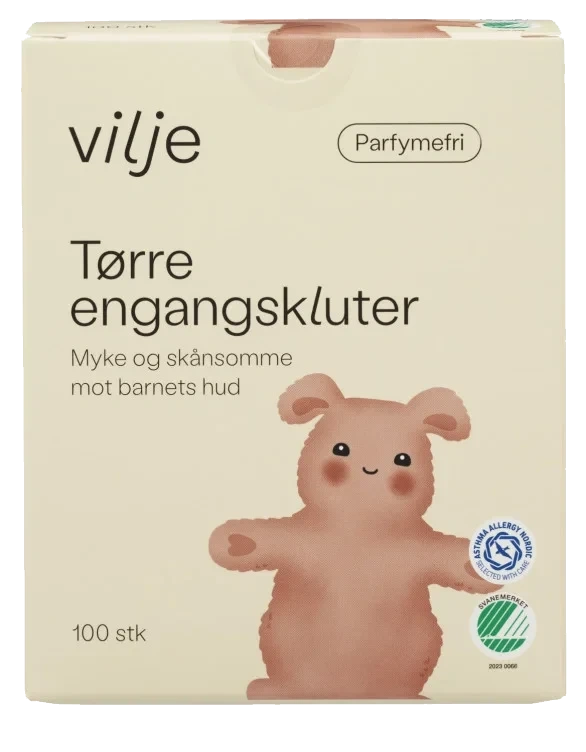Engangskluter Tørre Sensitiv 100stk Vilje