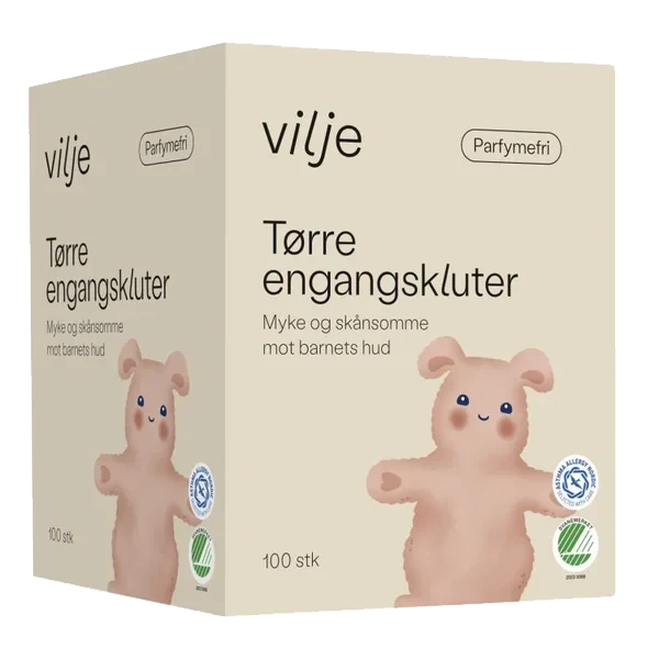 Engangskluter Tørre Sensitiv 100stk Vilje