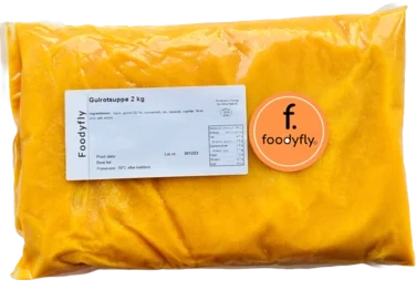 Gulrotsuppe m/Chili, Ingefær og Kokosmelk 2 kg Foodyfly Suppe
