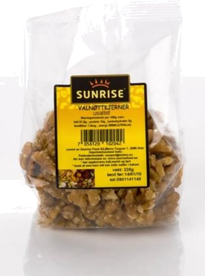 Sunrise Valnøttkjerner Ekstra Lyse 150g