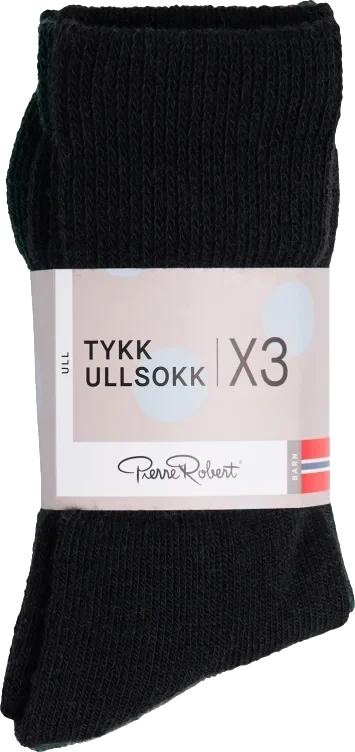 Ullsokk Tykk X3 Black 41-45 Pierre Robert