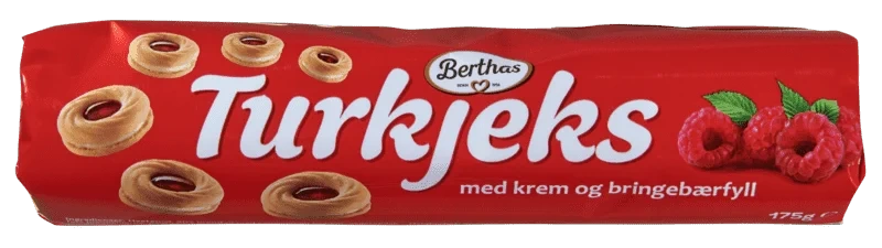 Berthas Turkjeks Bringebær 175g