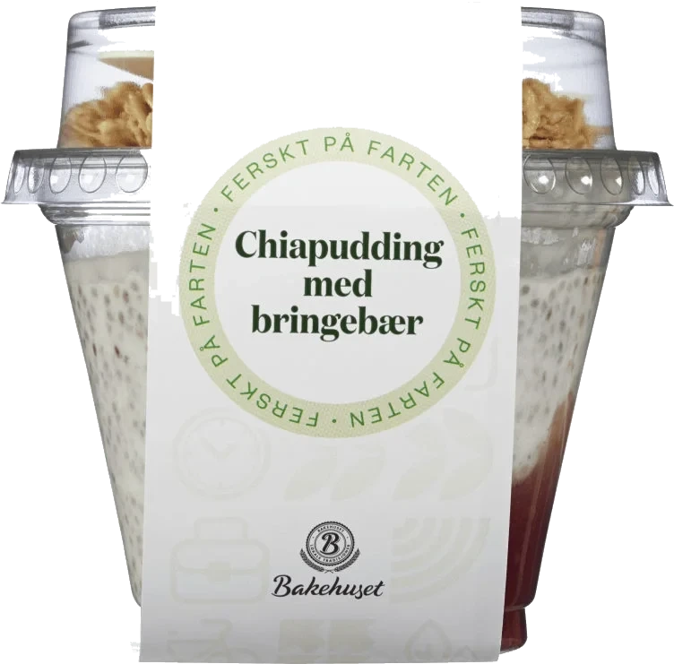 Chiapudding med Bringebær 210g Bakehuset