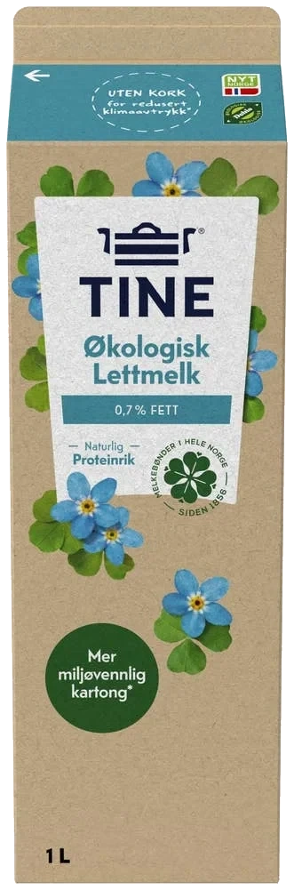 Tinemelk Lett 0.7% Økologisk 1l Tine