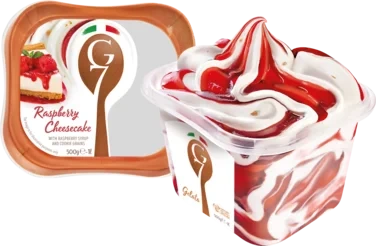 Raspberry Cheesecake Gelato Italiensk Iskrem 1l G7 Ekte Italiensk Iskrem