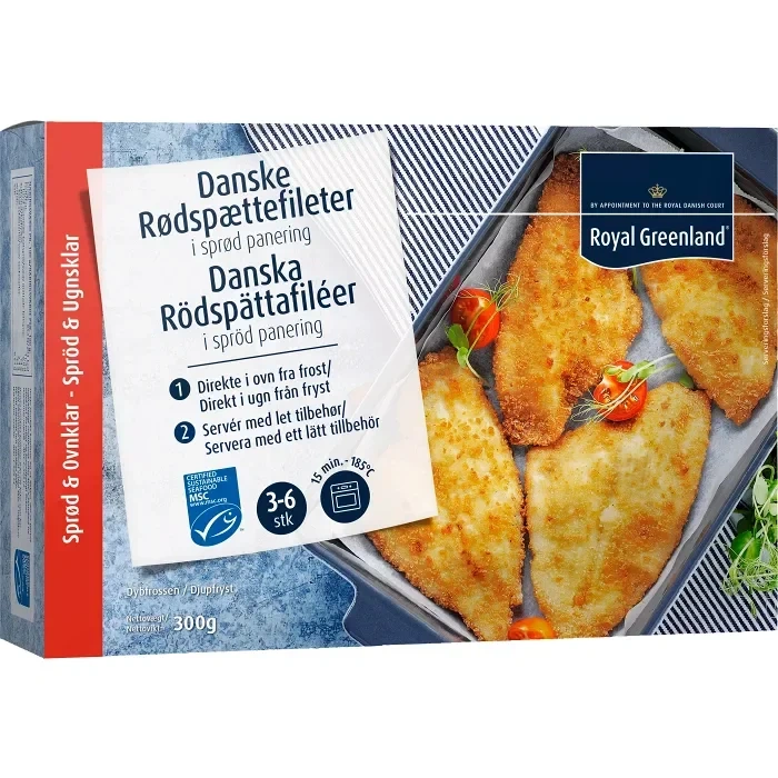 Rödspättafilé 3-6st Fryst 300g Royal Greenland