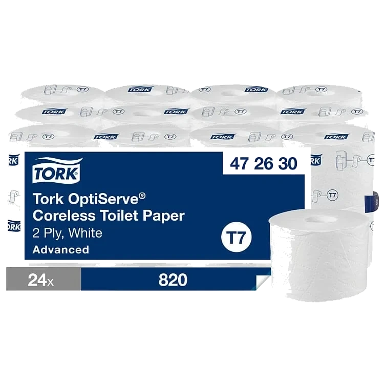 Toalettrull optiserve advanced (t7) hylsefri 2lag 24stk