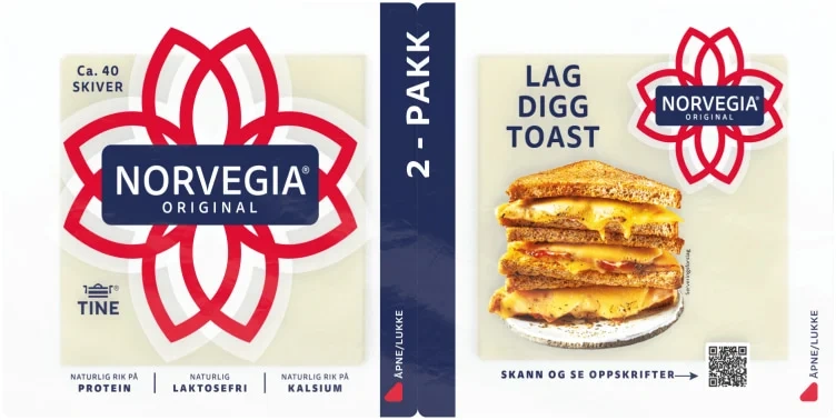 Norvegia 26% skivet 550g Tine