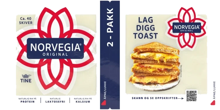 Norvegia 26% skivet 550g Tine
