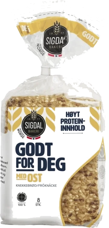 Knekkebrød Godt for Deg Ost 190g Sigdal