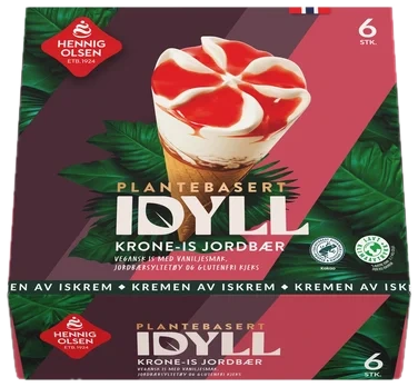 Idyll Jordbær Plantebasert 6pk Hennig-Olsen