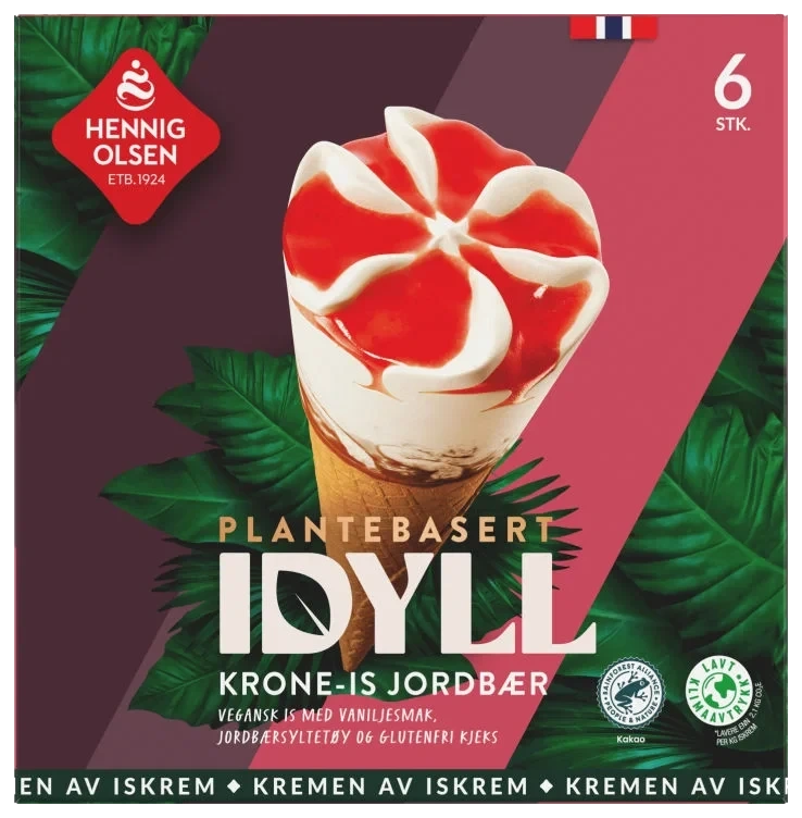 Idyll Jordbær Plantebasert 6pk Hennig-Olsen