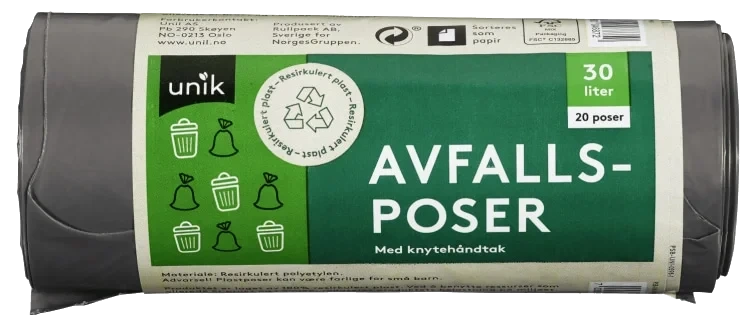 Avfallsposer 30l 20stk Unik
