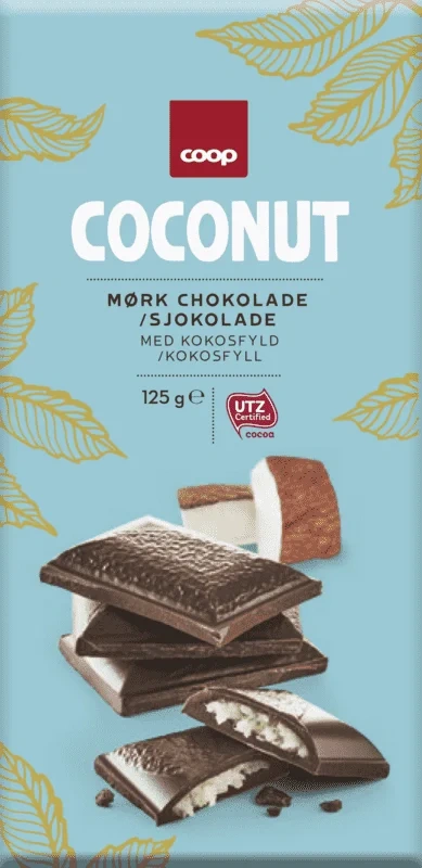 MØRK SJOKOLADE MED KOKOSFYLL