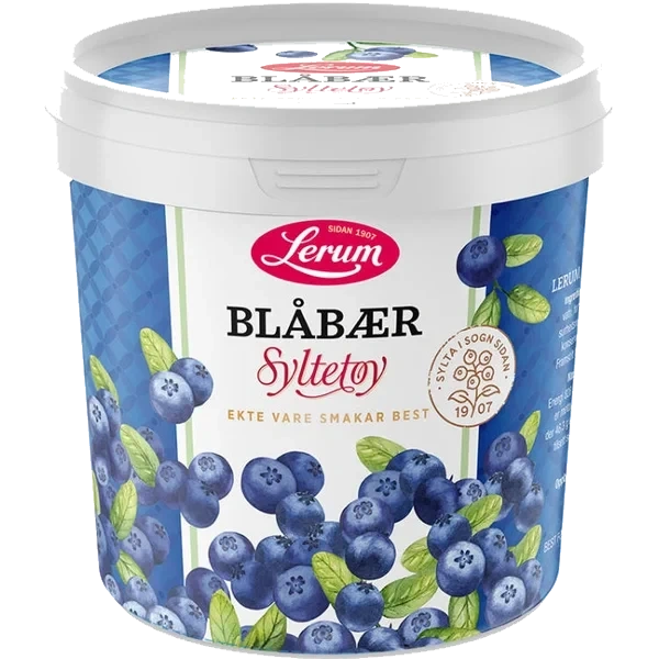Blåbærsyltetøy 1kg Lerum