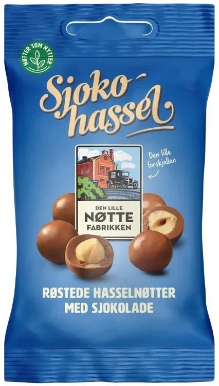 Sjokohassel 70g Dln