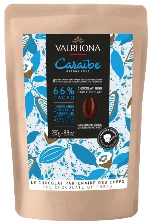 Mørk Sjokolade 66% Caraibe Hjemmebaking 250g Valrhona