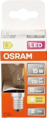 Led Lyspære cl P 15 E14 Klar