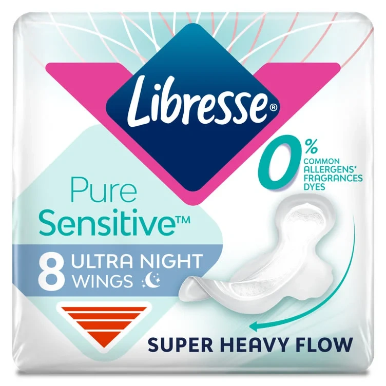 Libresse Bind Pure Sensitive Goodnight 8stk