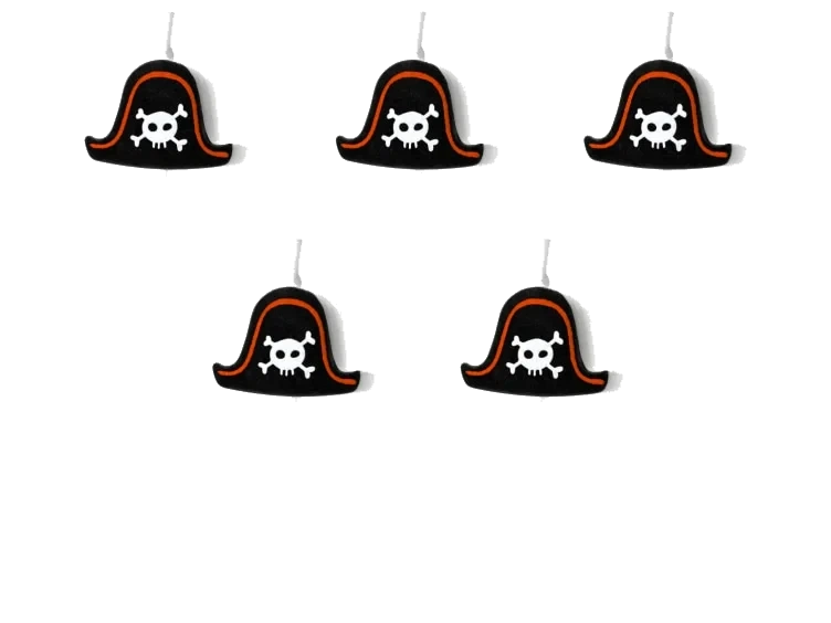 Kakelys Pirat På Stick 2cm 6stk Partydeco