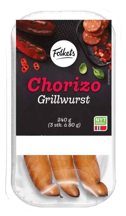 Pølse Chorizo 240g Folkets