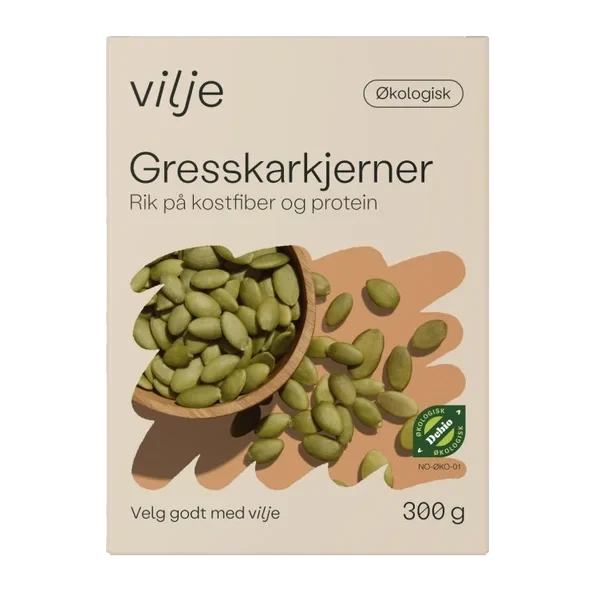 Gresskarkjerner Økologisk 300g Vilje