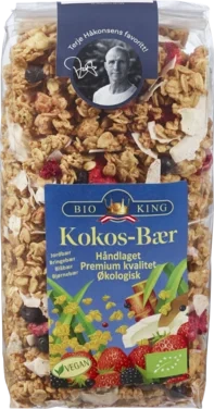 Crunchy Kokos-bær 375g Økologisk Frokostblanding