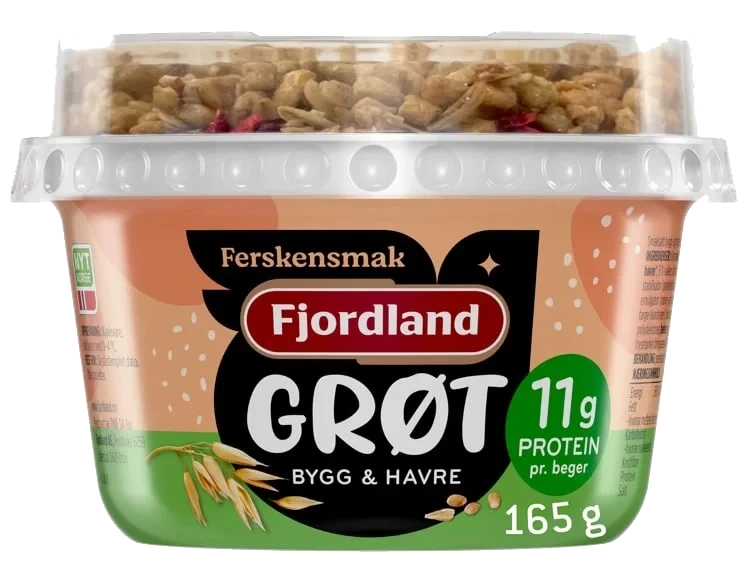Grøt m/Fersken &Topping 165g Fjordland
