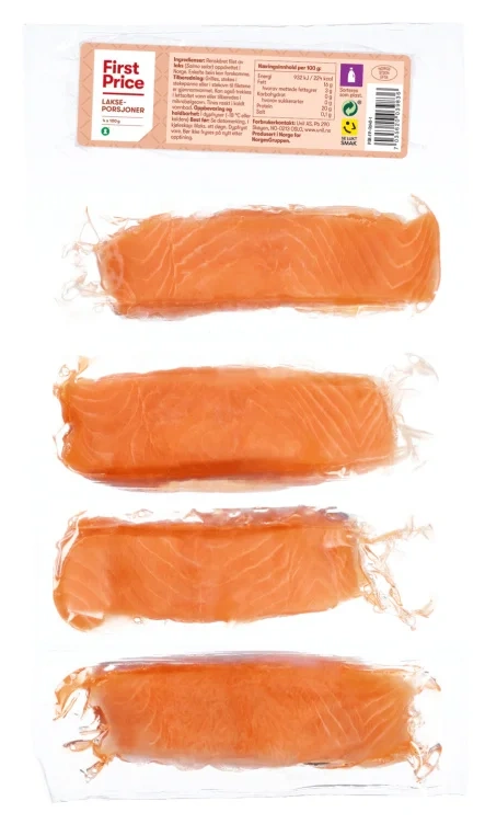 Lakseporsjoner 400g First Price