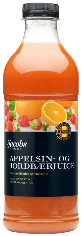 Appelsin&Jordbær Juice 1l Jacobs