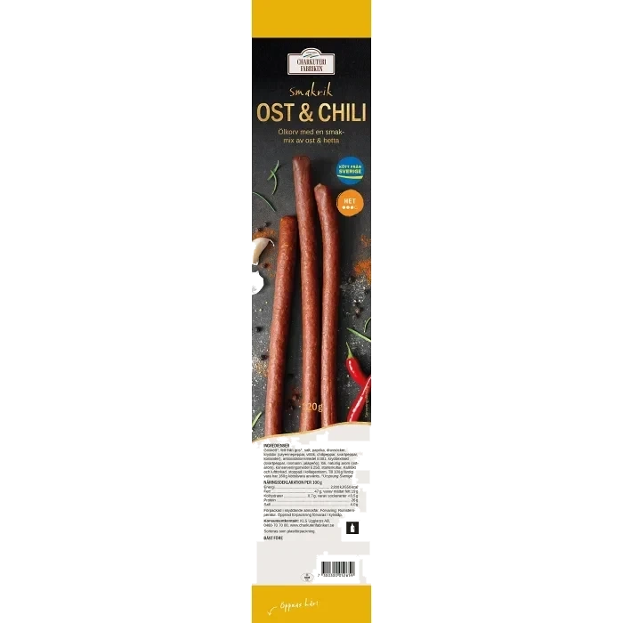 Ölkorv Ost Chili 120g Charkuterifabriken