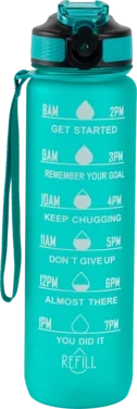 Drikkeflaske Turquoise 1000ml Hollywood Motivational Bottle