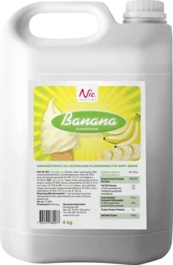 Nic Sirup med Smak av Banan, Kanne 6 kg
