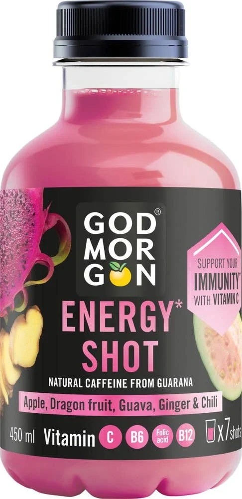 Shot Energy Äpple, Drakfrukt, Guava, Ingefära & Chili