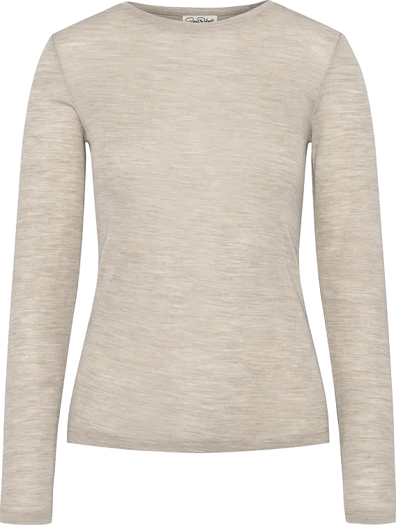 Wool Long Sleeve Stone Beige M Pierre Robert