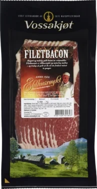 Eldhusrøykt Filetbacon Skåret Vossakjøt