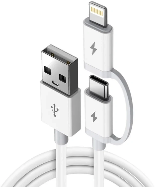 1,5m Hvit Ladekabel For Ipone og Android