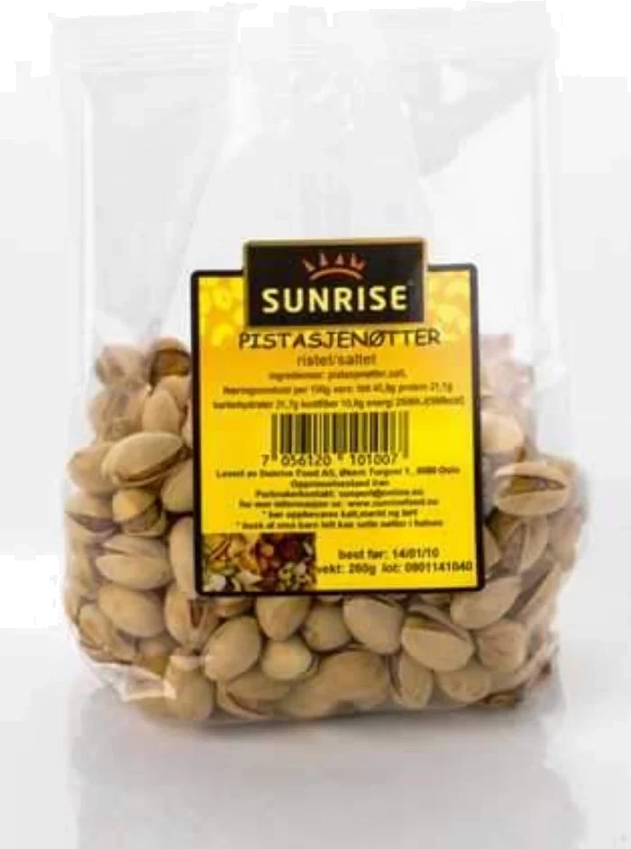 Sunrise Pistasjnøtter Ristet Saltet 180g