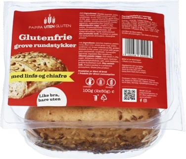 Glutenfrie Grove Rundstykker med Linfrø og Chiafrø