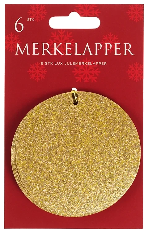 Merkelapper m/Glitter 6stk