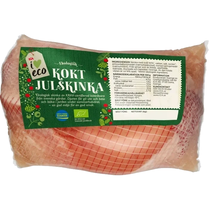 Julskinka kokt ca 1,8kg ICA I love eco