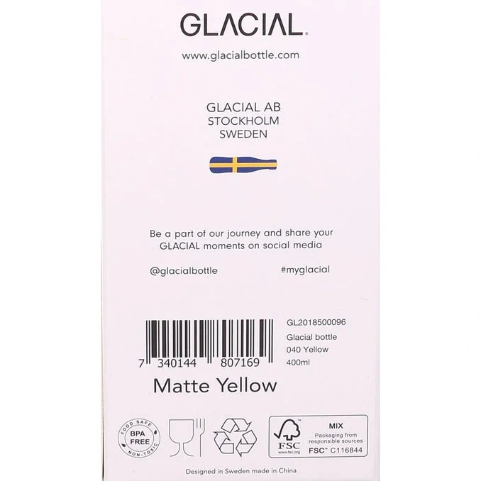 Vattenflaska Matte Yellow 400 ml