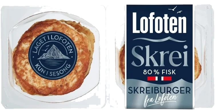 Skreiburger 80% Fisk 4x110g Lofoten