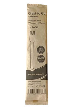 Bestikkpose Singelpk Gaffel 160mm Tre