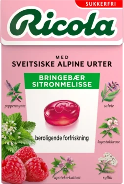 Ricola Bringebær Sitronmelisse Sf 50g