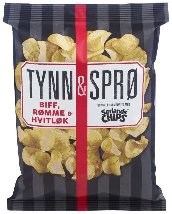 Tynn&Sprø Chips Biff&Rømme 170g Sørlandschips