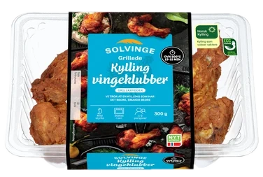 Kyllingvingeklubber 300g Solvinge