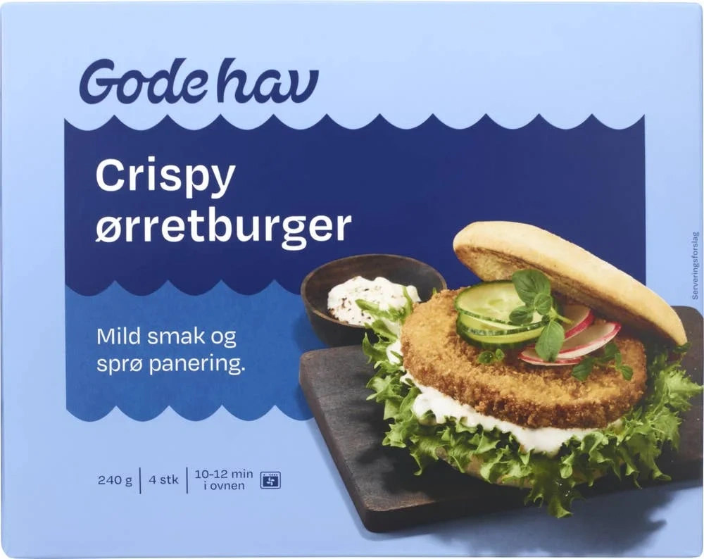 Panert ørretburger